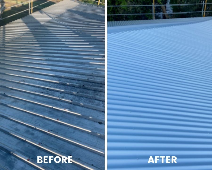 Before And After - Metal Roofing Project on the Sunshine Coast