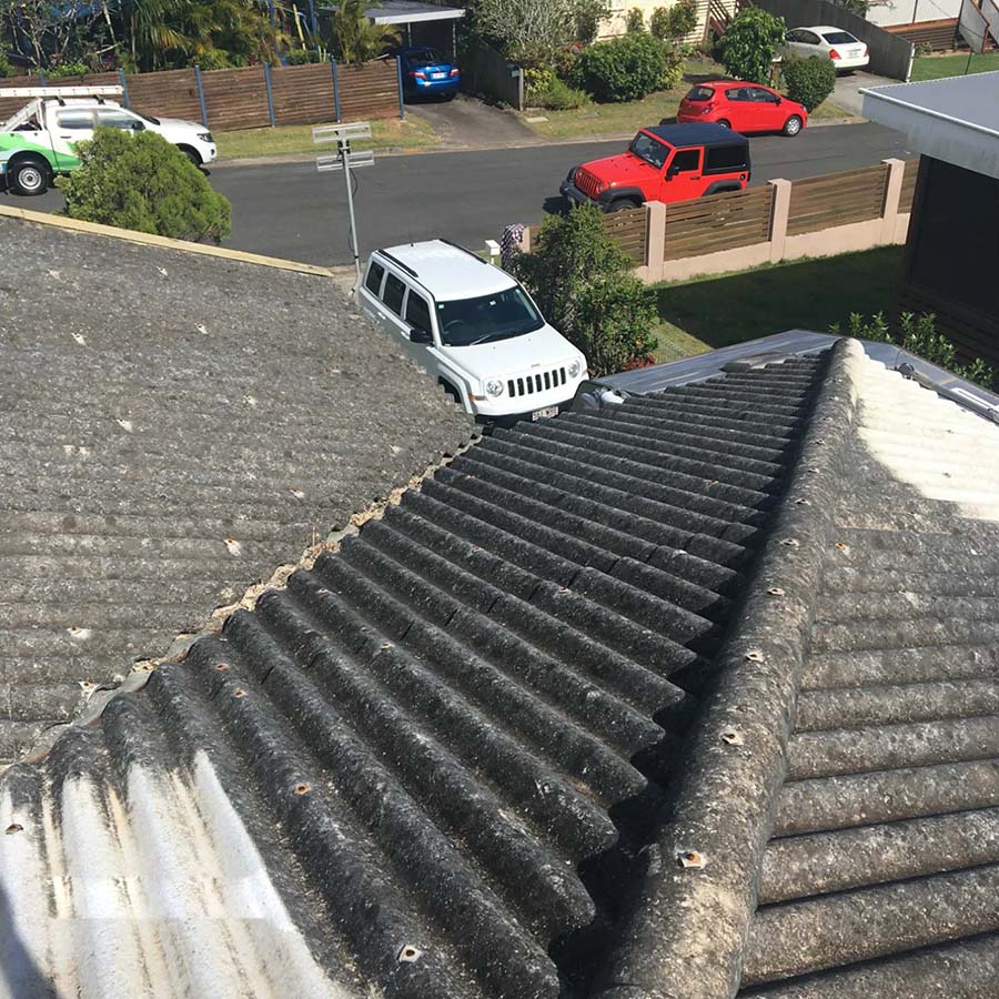 Before Project -Asbestos Roof Replacement Sunshine Coast