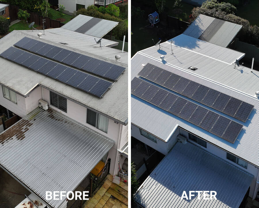Before And After - Re-Roofing Project By Resi Metal Roofing