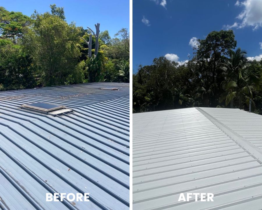 Before After Re Roof Tewantin