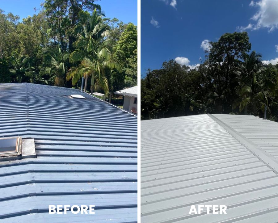 Before After Re Roofing in Tewantin