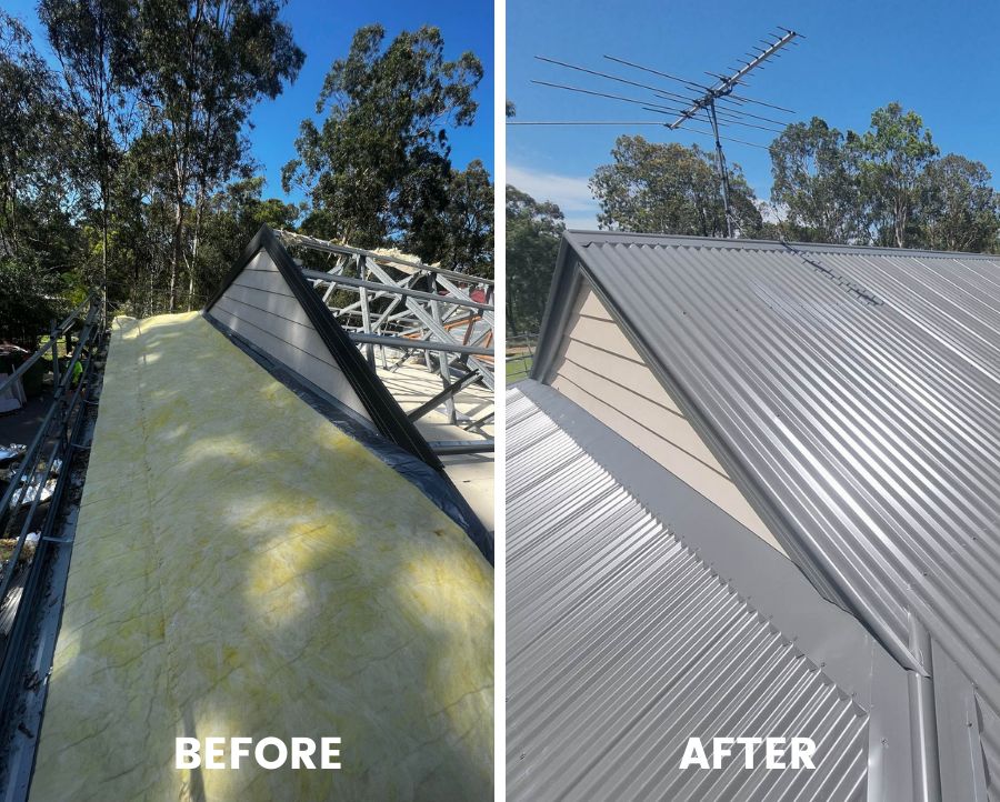 Before After Eatons Hills Re Roofing Project
